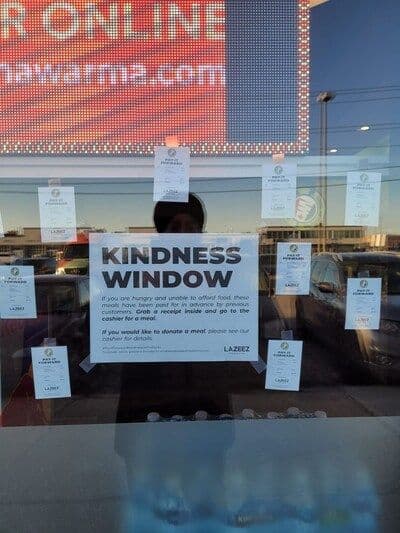 Lazeez Shawarma Pay It Forward Campaign at a Lazeez Location